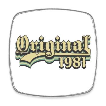 Geboren in 1981 - Viereckiger Kühlschrankmagnet - Weiß - Vorne