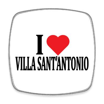 T-Shirt Ich liebe Villa Sant Antonio Sardinien - Viereckiger Kühlschrankmagnet - Weiß - Vorne