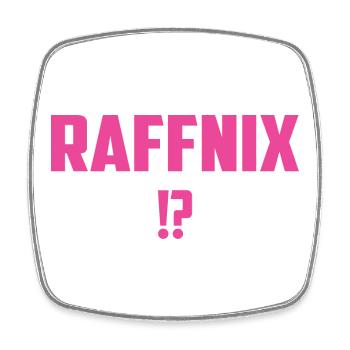 Raffnix - Viereckiger Kühlschrankmagnet - Weiß - Vorne