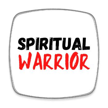 Spiritual Warrior (zen spiritualité) - Magnet carré - blanc - Devant