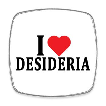 T-Shirt Ich liebe Desideria T-Shirt Geschenkidee - Viereckiger Kühlschrankmagnet - Weiß - Vorne