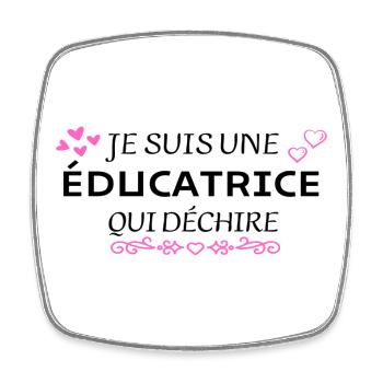 je suis une éducatrice qui déchire - Magnet carré - blanc - Devant