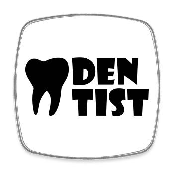 Dentist (tooth) - Square fridge magnet - white - Front