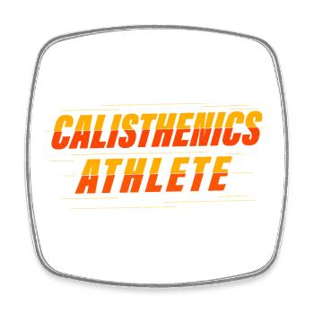 Calisthenics Athlete Motiv - Viereckiger Kühlschrankmagnet - Weiß - Vorne