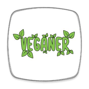 Végétalien - Magnet carré - blanc - Devant