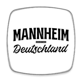 Mannheim Baden-Württemberg Germany Lettering - Square fridge magnet - white - Front