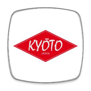 Kyoto Japon Red Diamond Rétro - Magnet carré - blanc - Devant