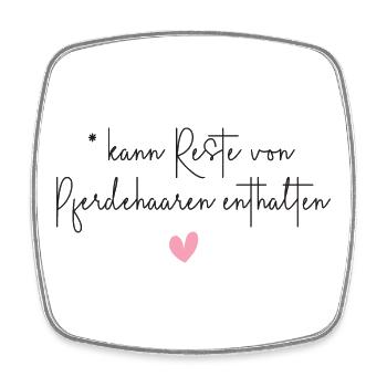 Pferd Reiten Pferdehaar Pferde lustig Geschenk - Viereckiger Kühlschrankmagnet - Weiß - Vorne