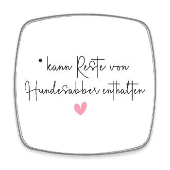 Hund Hundesabber lustiger Hunde Spruch Geschenk - Viereckiger Kühlschrankmagnet - Weiß - Vorne
