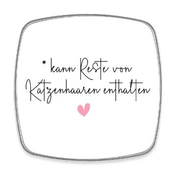 Katze Katzenhaar lustiger Katzen Spruch Geschenk - Viereckiger Kühlschrankmagnet - Weiß - Vorne