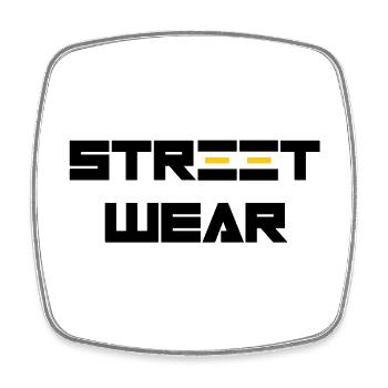 Street Wear - Viereckiger Kühlschrankmagnet - Weiß - Vorne