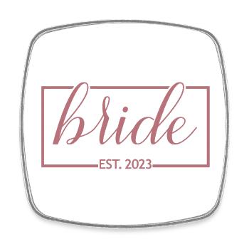 Bride Est. 2023 Fiançailles Douche nuptiale Mariage - Magnet carré - blanc - Devant