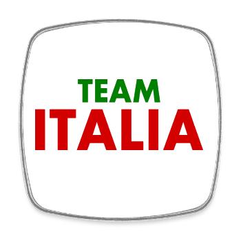 Team italia - Square fridge magnet - white - Front