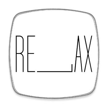 Relax - Viereckiger Kühlschrankmagnet - Weiß - Vorne