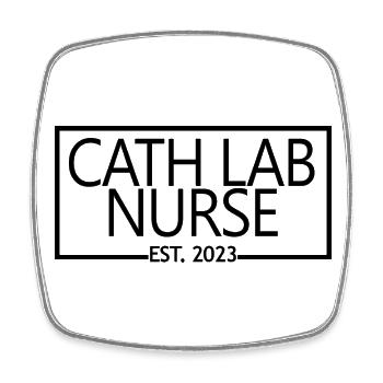 Cath Lab Nurse Est. 2023 Diplom-Krankenpflegeschüler - Viereckiger Kühlschrankmagnet - Weiß - Vorne
