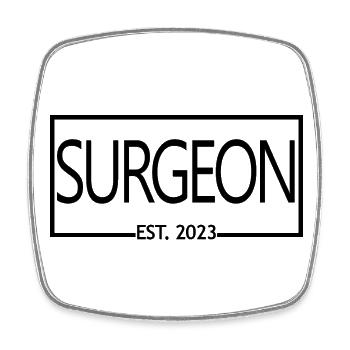 Chirurg Est. 2023 Absolvent Surgeon Doctor Student - Viereckiger Kühlschrankmagnet - Weiß - Vorne