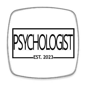 Psychologe Est. 2023 Abschluss Psychologie Geschenk - Viereckiger Kühlschrankmagnet - Weiß - Vorne