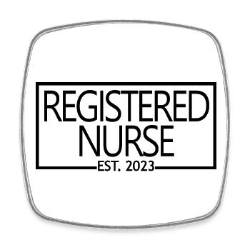 Registered Nurse Est. 2023 Graduated Nursing Gift - Square fridge magnet - white - Front