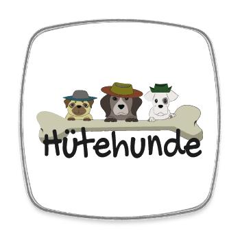 Hütehunde, Hund mit Hut, Hundeliebe, Sheppard, Hut - Viereckiger Kühlschrankmagnet - Weiß - Vorne