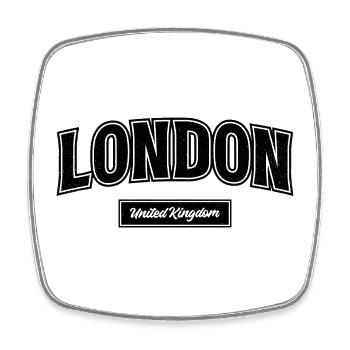 London Retro Design United Kingdom - Viereckiger Kühlschrankmagnet - Weiß - Vorne