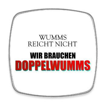 Wumms, Doppelwumms, Scholz, Politik, Sprüche - Viereckiger Kühlschrankmagnet - Weiß - Vorne
