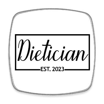 Dietician Est. 2023 Graduated Dietician Student - Square fridge magnet - white - Front