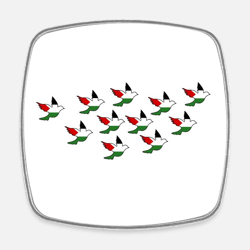 palestina - Square fridge magnet - white
