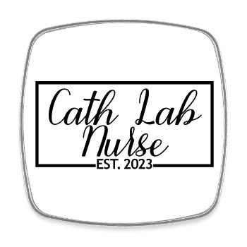 Cath Lab Nurse Est. 2023 Diplom-Krankenpflegeschüler - Viereckiger Kühlschrankmagnet - Weiß - Vorne