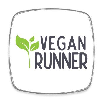 Coureur végétalien - Magnet carré - blanc - Devant