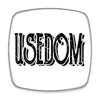 Usedom T-Shirt – Ostsee Streetwear Design - Viereckiger Kühlschrankmagnet - Weiß - Vorne