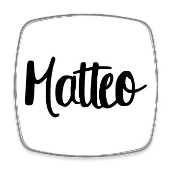Matteo - Square fridge magnet - white - Front