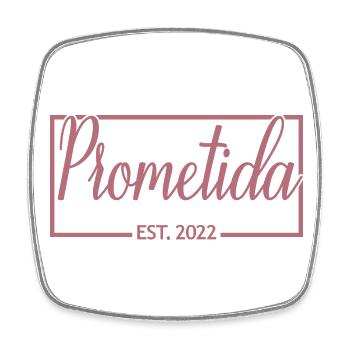 Prometida Est. 2022 Fiancée Engagement Bride To Be - Square fridge magnet - white - Front