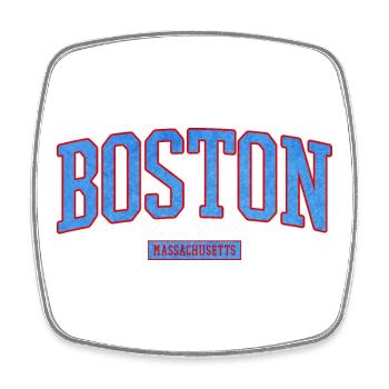 Boston Stadt Pride Emblem - Viereckiger Kühlschrankmagnet - Weiß - Vorne