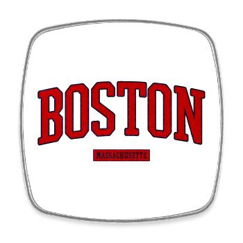 Boston Retro Logo Massachusetts - Square fridge magnet - white - Front