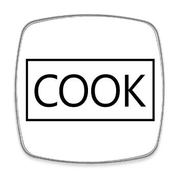 Cook Proud graduierter Kochkunststudent - Viereckiger Kühlschrankmagnet - Weiß - Vorne