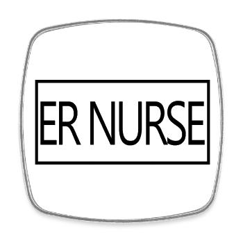Infirmière des urgences fière étudiante en soins infirmiers diplômée - Magnet carré - blanc - Devant