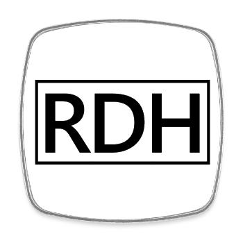 Geschenk von RDH Proud Registered Dental Hygienist - Viereckiger Kühlschrankmagnet - Weiß - Vorne