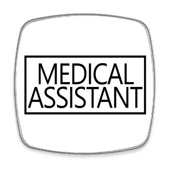 Assistant médical fier diplômé de soins de santé - Magnet carré - blanc - Devant