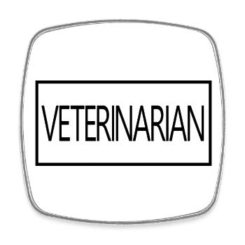 Veterinarian Proud Graduated Veterinary Student - Square fridge magnet - white - Front