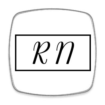RN or Registered Nurse Proud Graduated Nursing - Square fridge magnet - white - Front