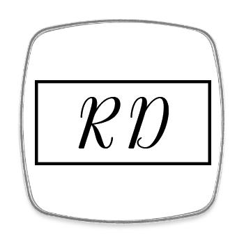 RD Registered Dietitian Proud Graduated Dietitian - Square fridge magnet - white - Front