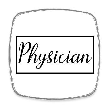 Médecin fier Étudiant diplômé en médecine - Magnet carré - blanc - Devant