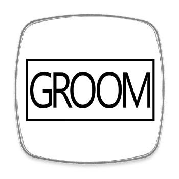 Groom - Husband To Be Wedding Party Engagement - Square fridge magnet - white - Front