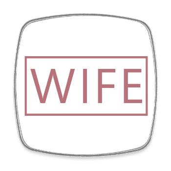 Ehefrau Matching Paar Verlobung Hochzeit Flitterwochen - Viereckiger Kühlschrankmagnet - Weiß - Vorne