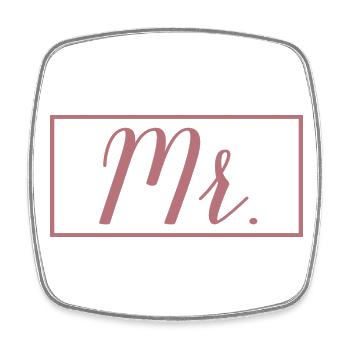 Mr. Matching Couple Verlobung Hochzeit Flitterwochen - Viereckiger Kühlschrankmagnet - Weiß - Vorne