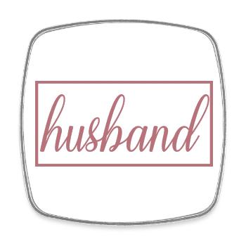 Ehemann Matching Verlobung Hochzeit Flitterwochen - Viereckiger Kühlschrankmagnet - Weiß - Vorne