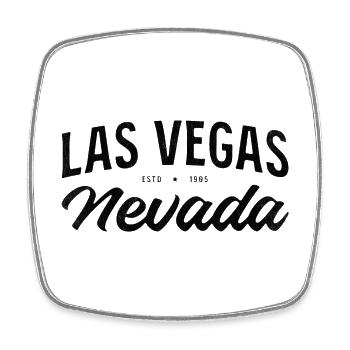Las Vegas Nevada Estd 1985 Script - Square fridge magnet - white - Front