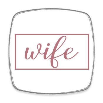 Ehefrau Matching Paar Verlobung Hochzeit Flitterwochen - Viereckiger Kühlschrankmagnet - Weiß - Vorne
