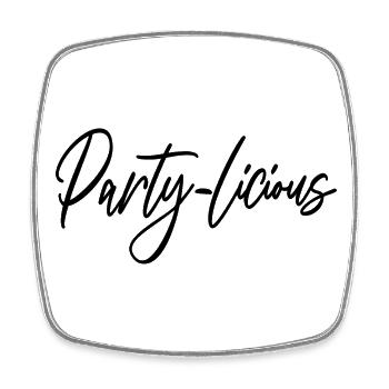 Party-Licious Funny Birthday Party Geschenk Männer Frauen - Viereckiger Kühlschrankmagnet - Weiß - Vorne