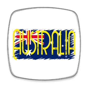 Australia two - Square fridge magnet - white - Front